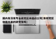 国内有没有专业研究区块链的公司[有研究区块链方面的研究生吗]